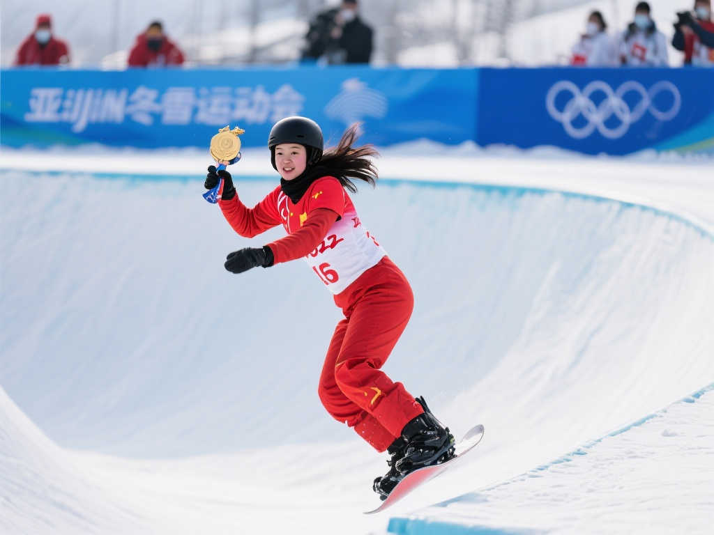 李方慧勇夺亚冬会中国首金 女子U型场地三重保障